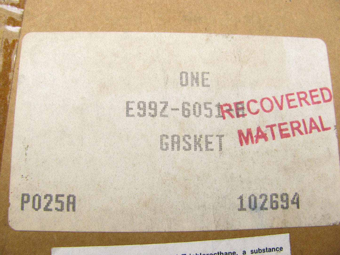 NEW GENUINE OEM Ford E99Z-6051-A Cylinder Head Gasket - RIGHT SIDE - 3.0L OHV V6