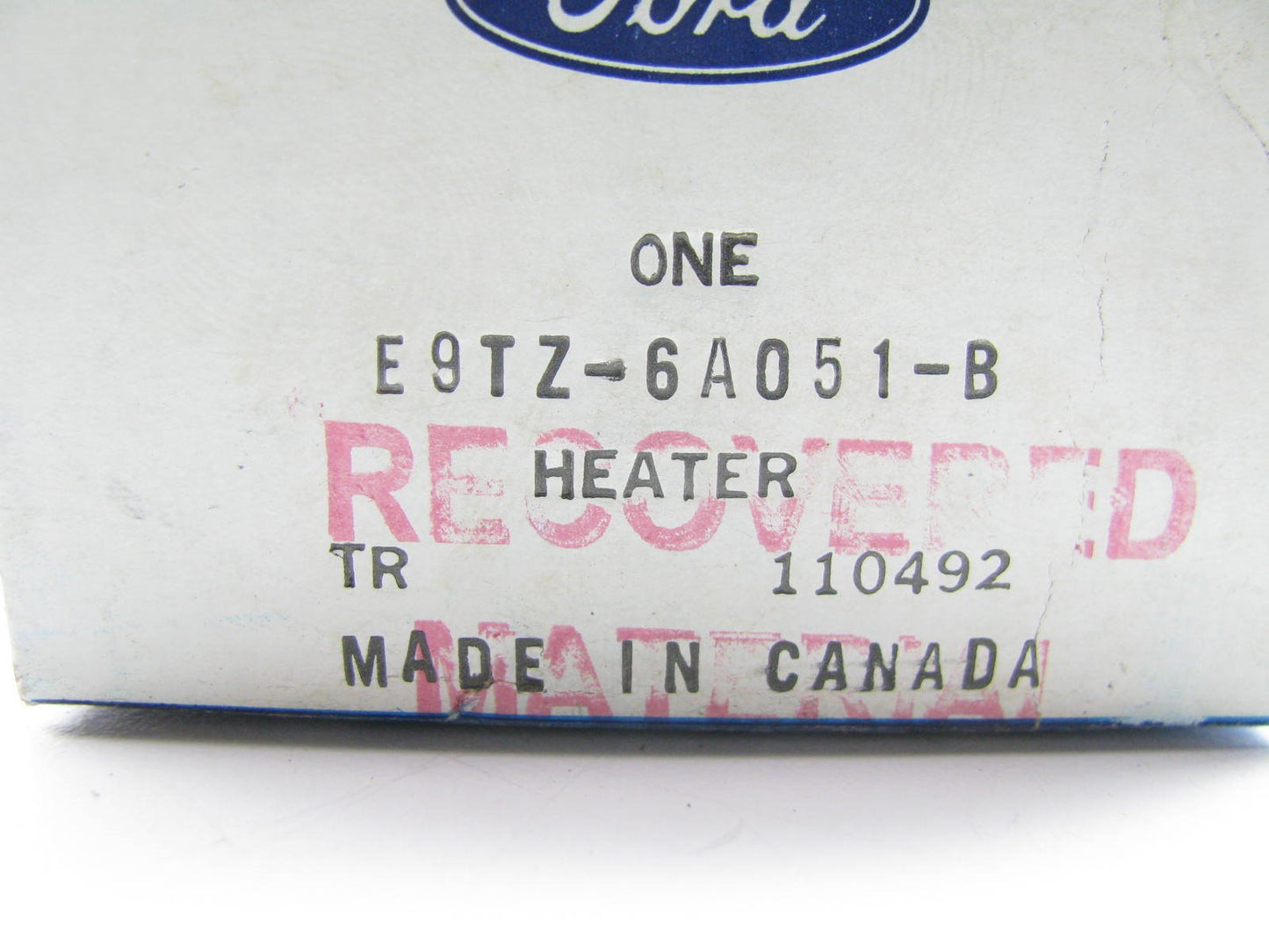NOS 1989-UP OEM Ford Truck E9TZ-6A051-B Engine Block Heater 2.0L 2.3L 4-CYLINDER