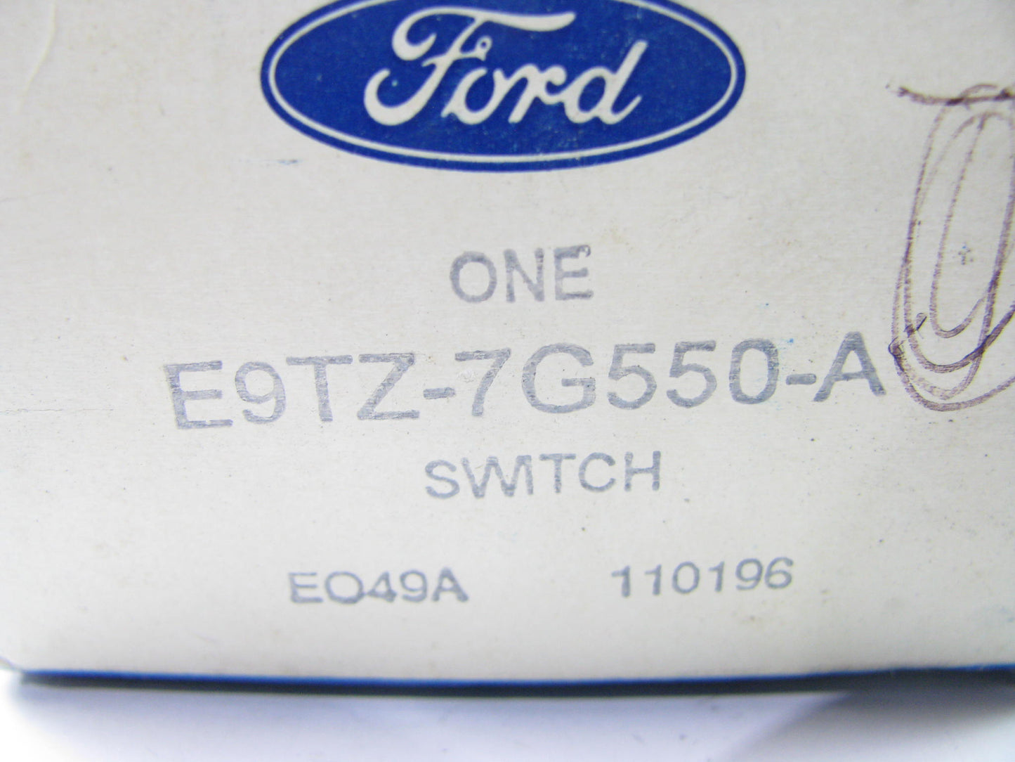 NEW - OEM Ford E9TZ-7G550-A Overdrive Lockout Switch 1989-1991 F250 F350 E4OD