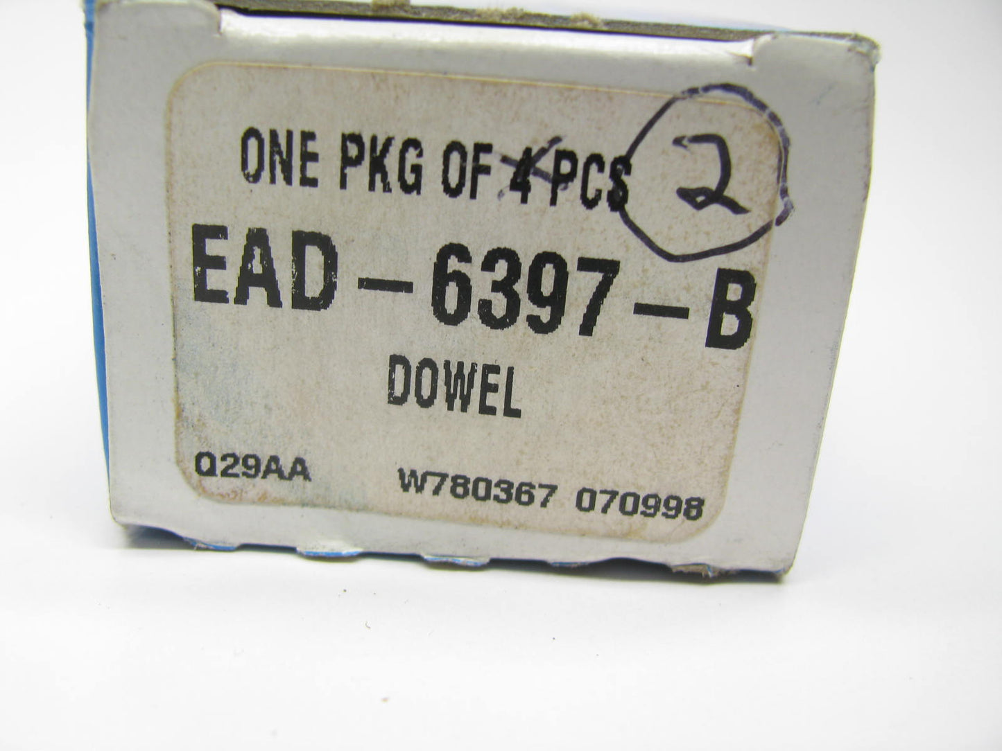 (2) NEW - OEM Ford EAD-6397-B Block To Flywheel Housing Dowel 302, 400, 429, 460