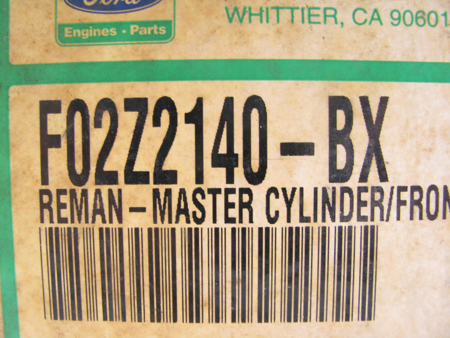 REMAN - OEM Ford F02Z-2140-BX Brake Master Cylinder 1990-1992 Probe 3.0L V6