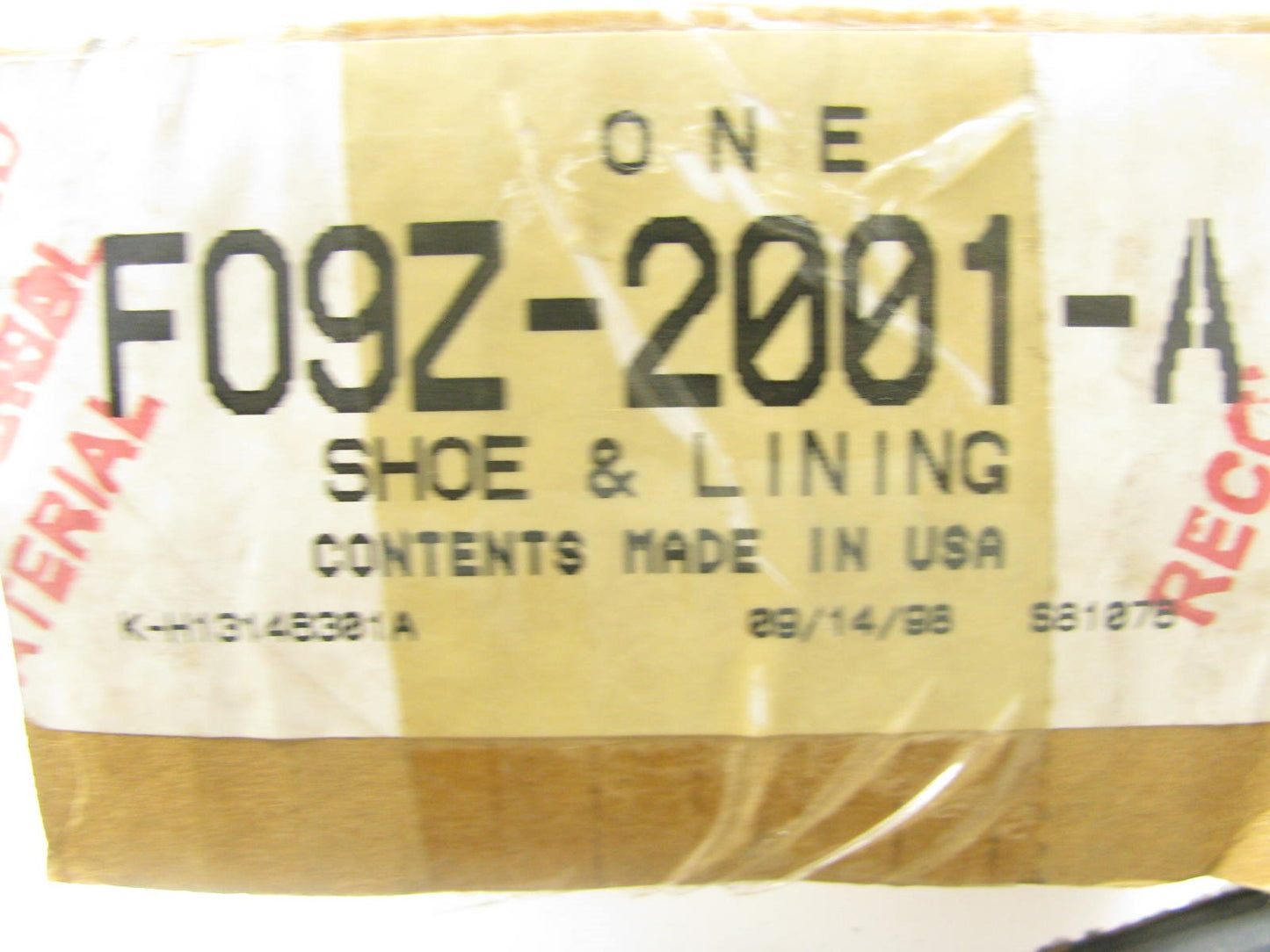 NEW GENUINE OEM Ford F09Z-2001-A FRONT Brake Pads