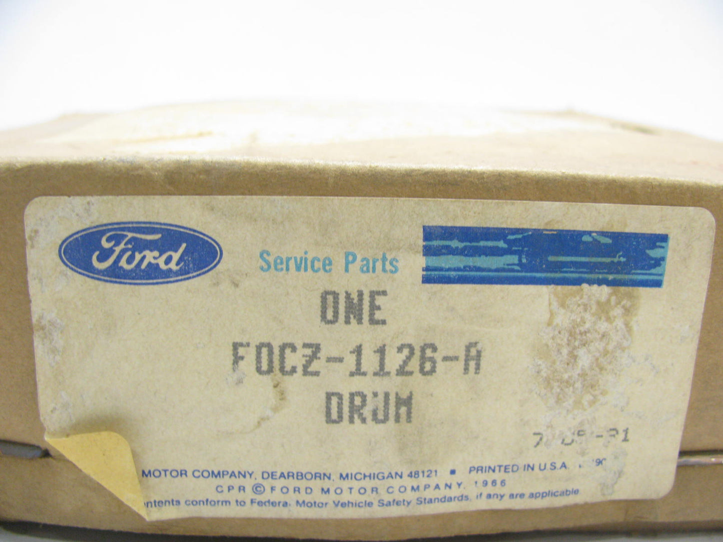 (1) NEW GENUINE Rear Brake Drum OEM Ford F0CZ-1126-A 1991-1992 Escort Tracer