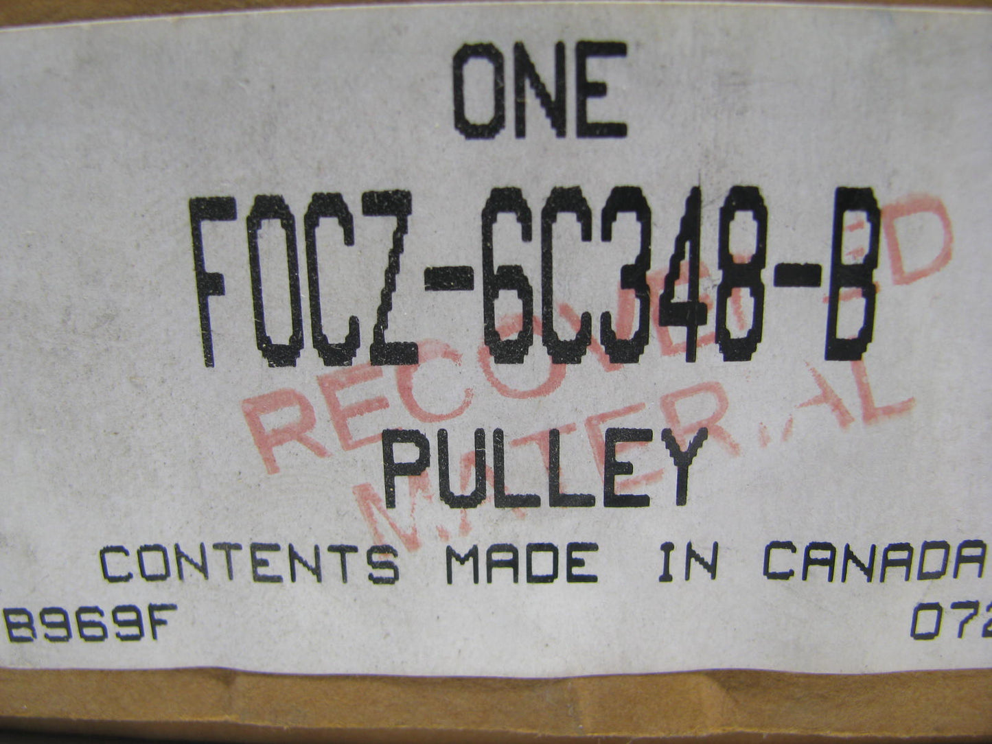 NEW - OEM Ford F0CZ-6C348-B Accessory Drive Belt Tensioner Pulley