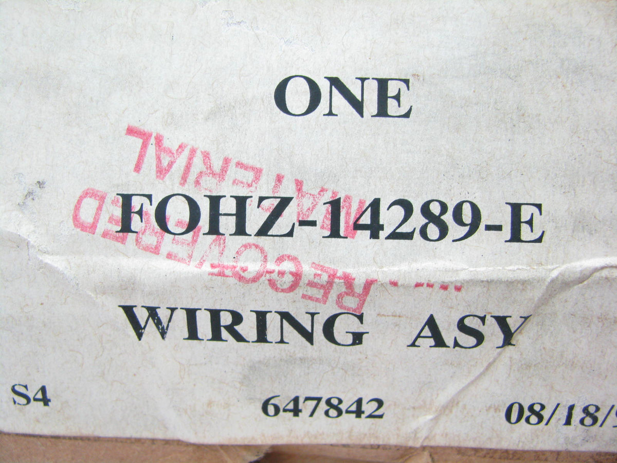 NEW - OEM Ford F0HZ-14289-E Dash Panel Engine Gauge Feed Wire 90-91 B-F600/900