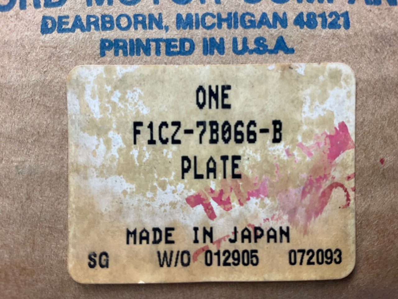 NEW - OEM Ford F1CZ-7B066-B Automatic Trans Coast Clutch Pressure Plate, F4E