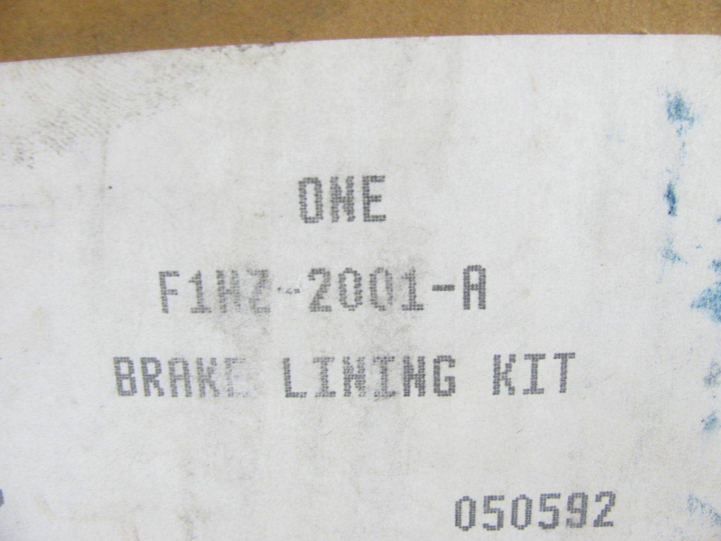 NEW - OEM Ford F1HZ-2001-A Front Brake Shoe Lining Kit For 15 X 4'' Brakes