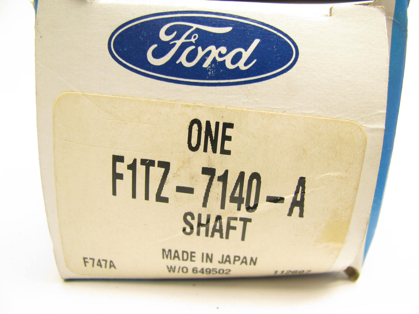 NEW - OEM Ford F1TZ-7140-A Manual Transmissions Reverse Idler Shaft 1988-89 TK5