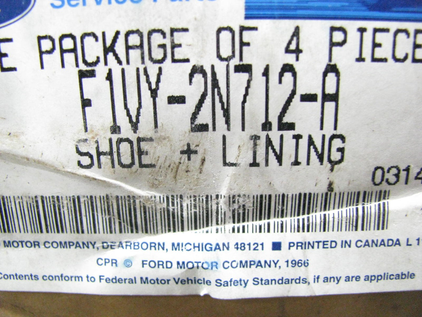 NEW GENUINE OEM Parking Brake Shoes - 1992-1995 Crown Victoria, 1991-95 Town Car