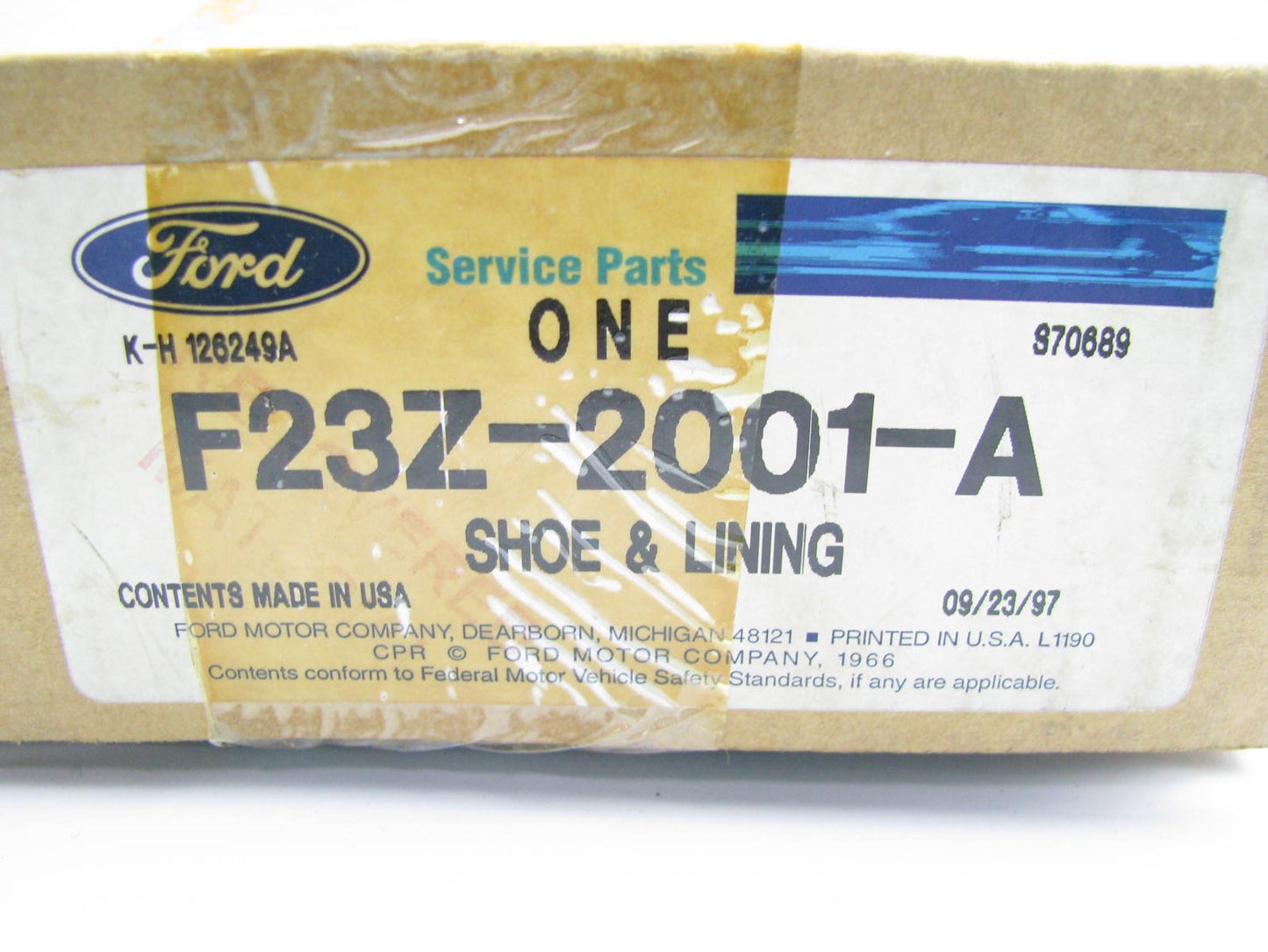 NEW GENUINE OEM Ford F23Z-2001-A FRONT Disc Brake Pads