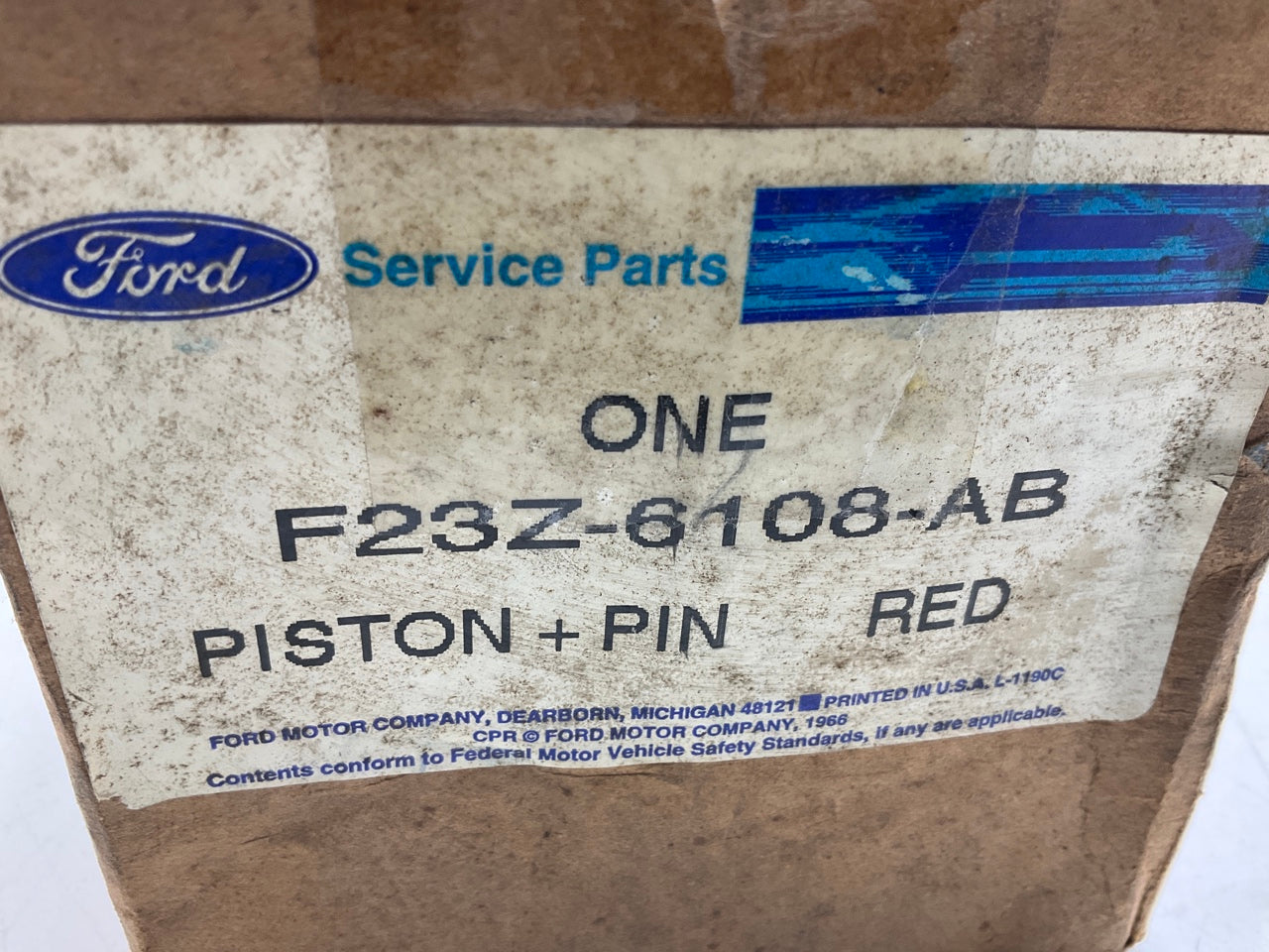 NEW - OEM Ford F23Z-6108-AB Piston - Standard (Red) 90-94 Tempo, Topaz 2.3L HSC