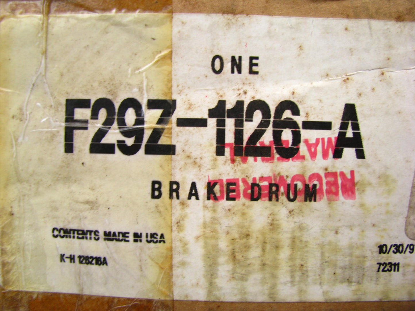 (2) NEW OEM Ford F29Z-1126-A Rear Brake Drums - 1992-1997 Ford Aerostar