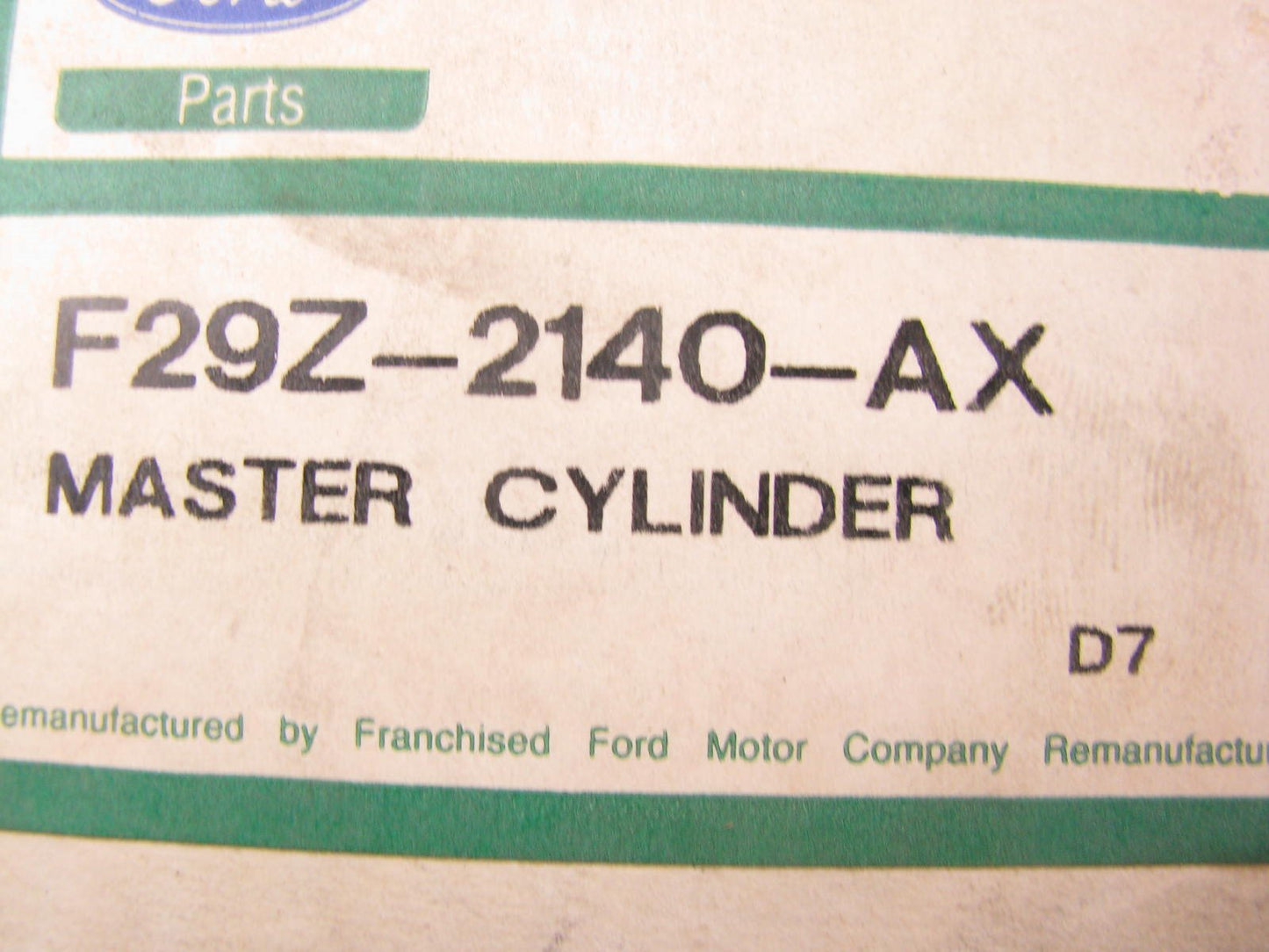 Ford F29Z-2140-AX Remanufactured Brake Master Cylinder 1992-1997 Ford Aerostar