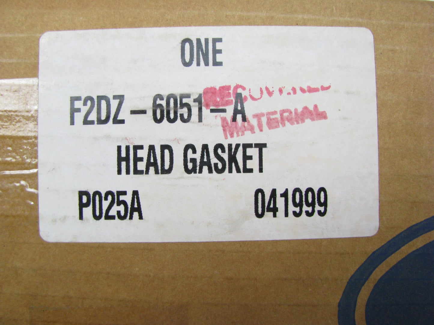 NEW GENUINE Ford F2DZ-6051-A Cylinder Head Gasket - 3.0L OHV VULCAN V6