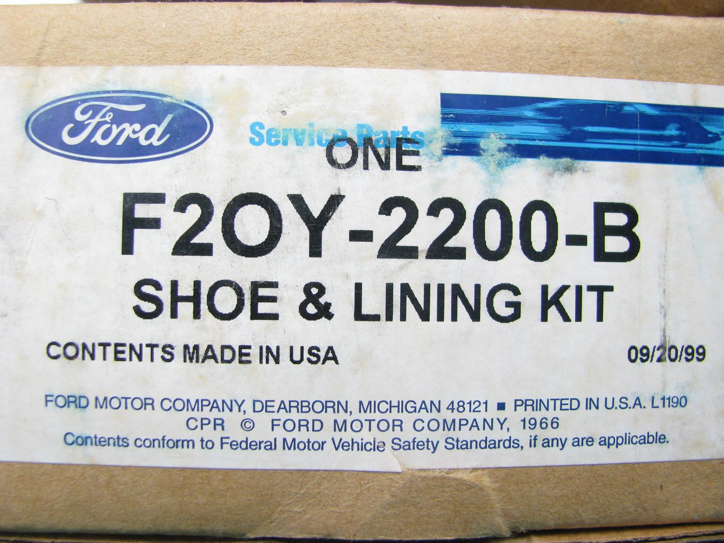 New OEM Rear Disc Brake Pads For 89-92 Thunderbird Cougar F2OY-2200-B