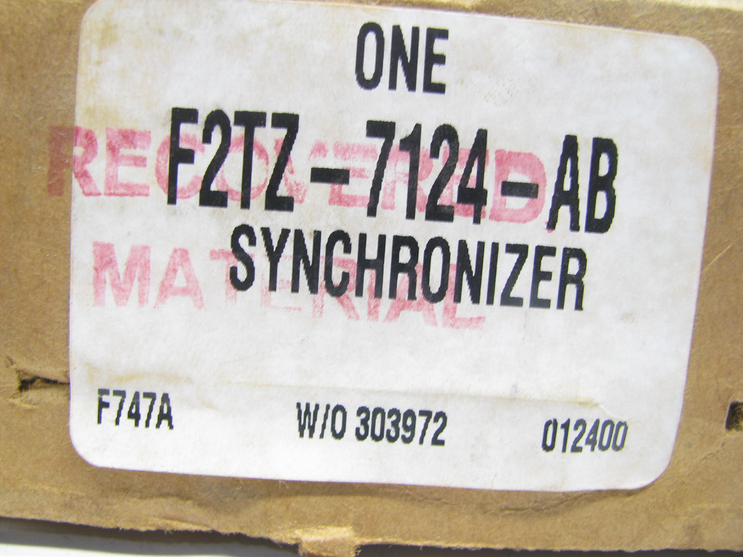 M50D 3-4 Synchronizer Assy (2.5L -3.0L) F2TZ7124AB Ford 98-00 EXPLORER RANGER