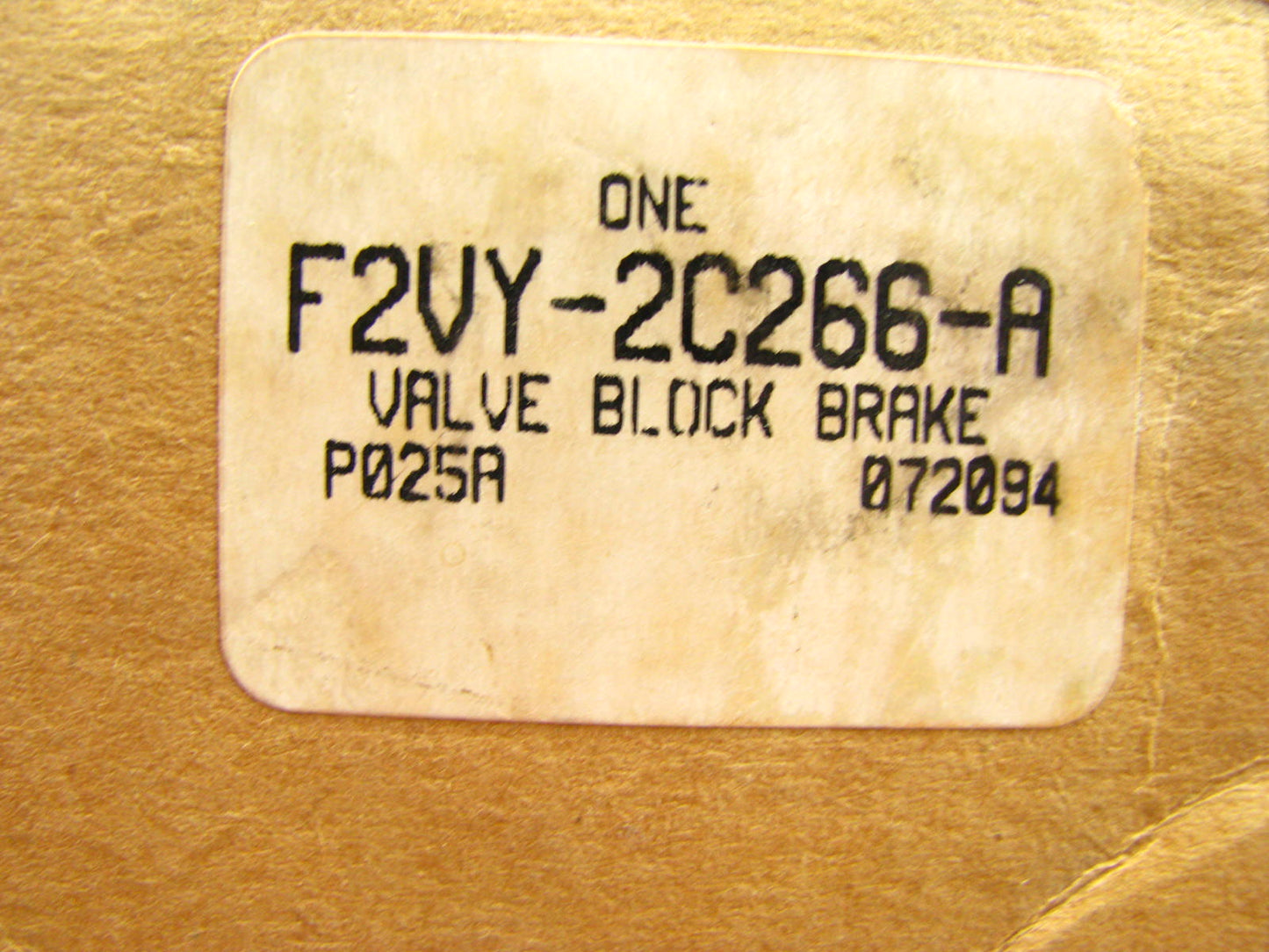 NOS 1991-1992 Lincoln Town Car ABS Valve Control Block - OEM Ford F2VY-2C266-A