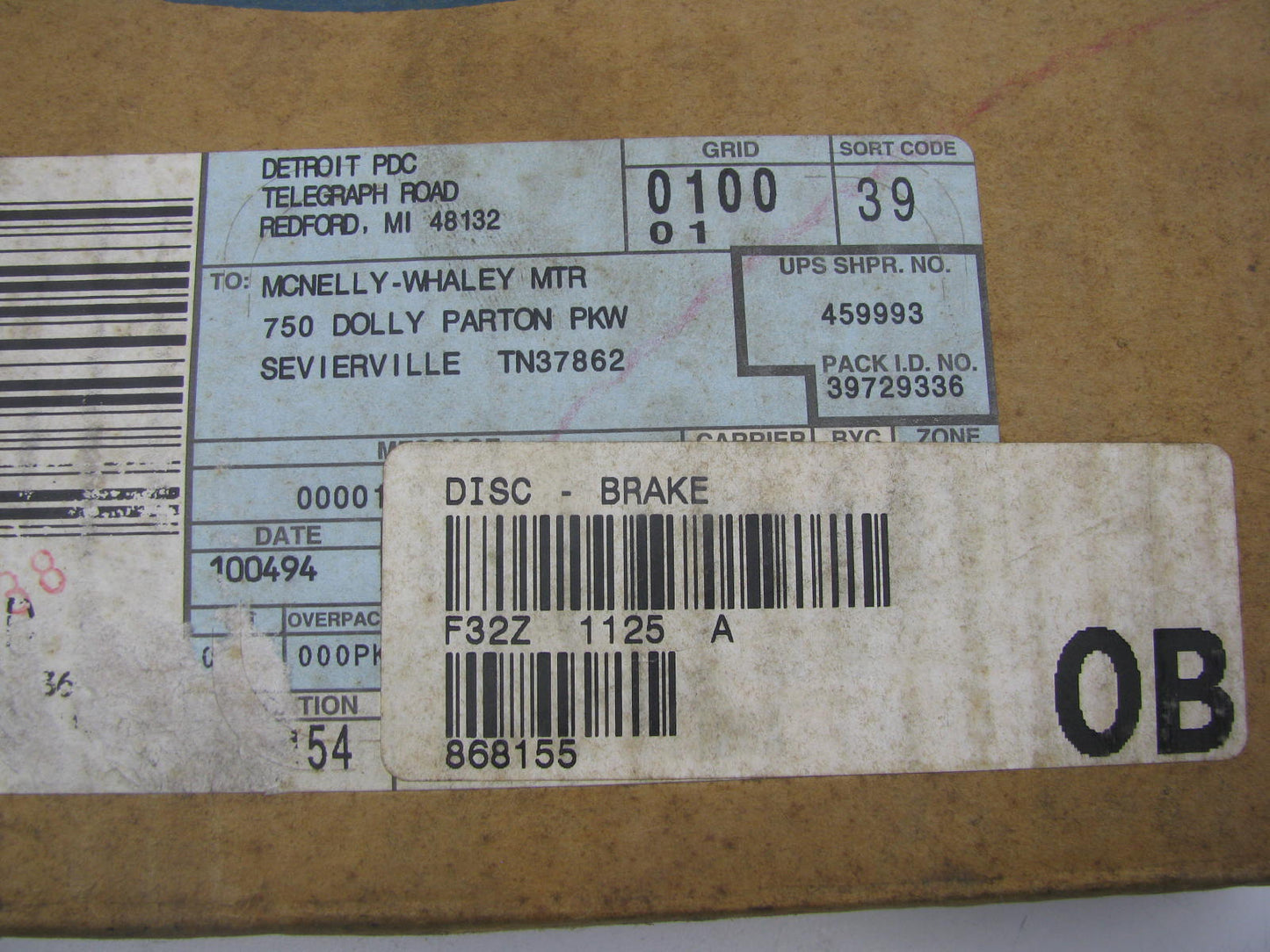 (2) NEW - OEM Ford F32Z-1125-A Front Disc Brake Rotor For 1993-1997 Probe PAIR