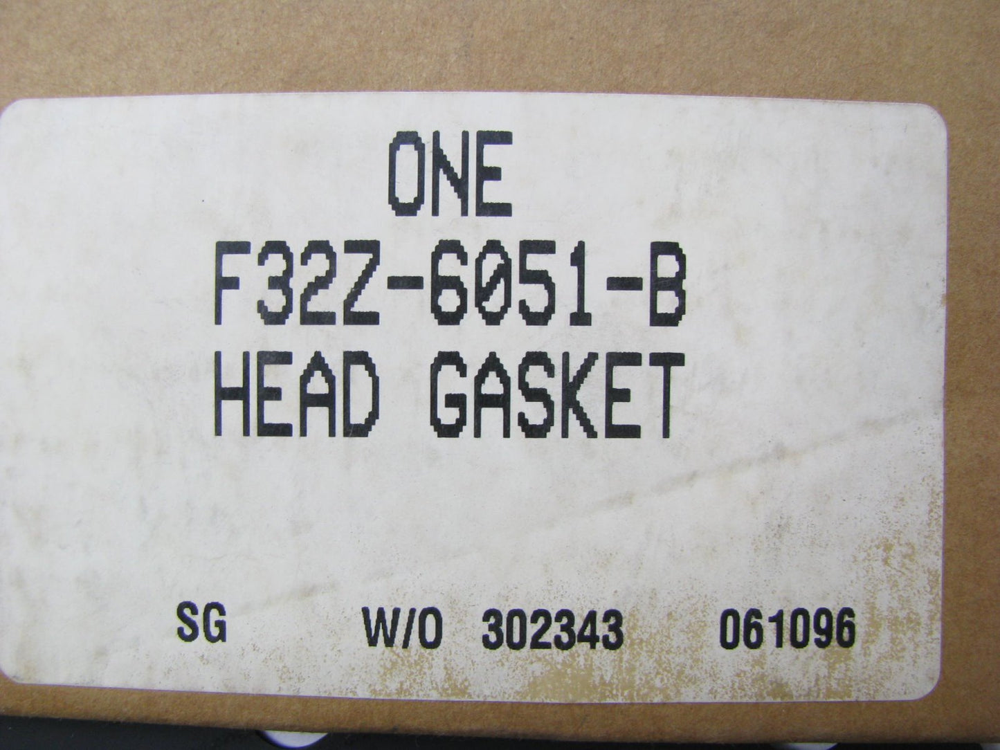 NEW - OEM FORD RIGHT Engine Cylinder Head Gasket 93-97 Probe 2.5L-V6 F32Z-6051-B