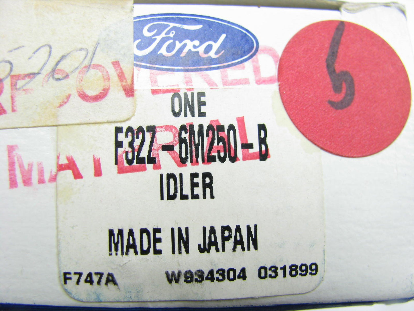 NEW GENUINE Engine Timing Belt Idler Pulley (Right Upper) OEM Ford F32Z-6M250-B