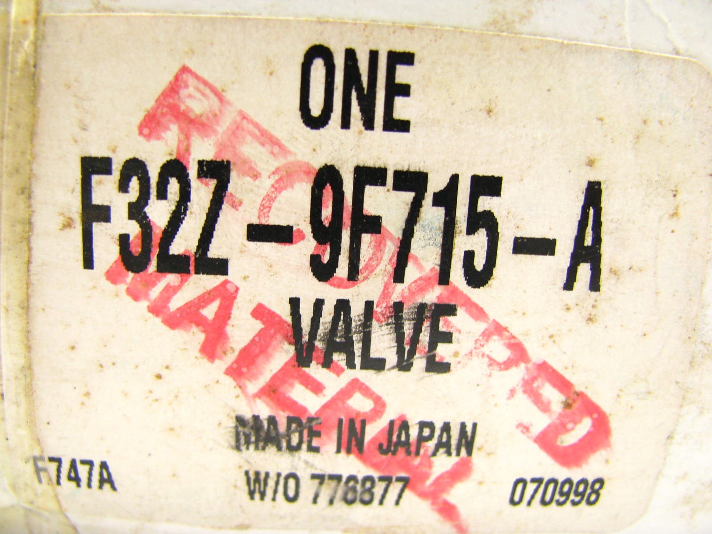 NEW - OEM Ford F32Z-9F715-A Idle Air Control Valve IAC For 93-95 Probe 2.0L M/T