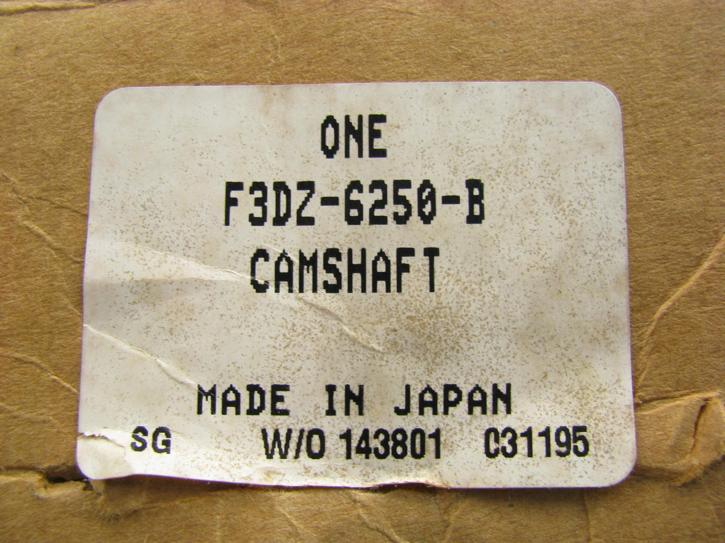 New Genuine Left Side Engine Intake Camshaft 93-95 Taurus SHO 3.2L F3DZ-6250-B