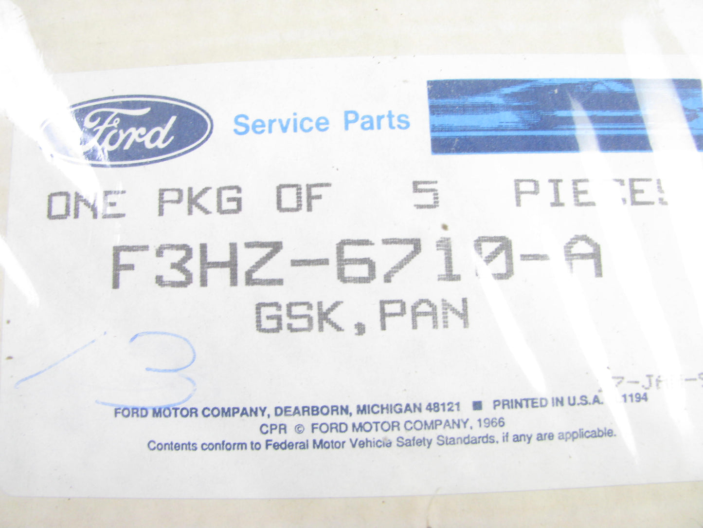 (3) NEW - OEM Ford F3HZ-6710-A Engine Oil Pan Gasket 1993-97 FD1060 5.9L DIESEL