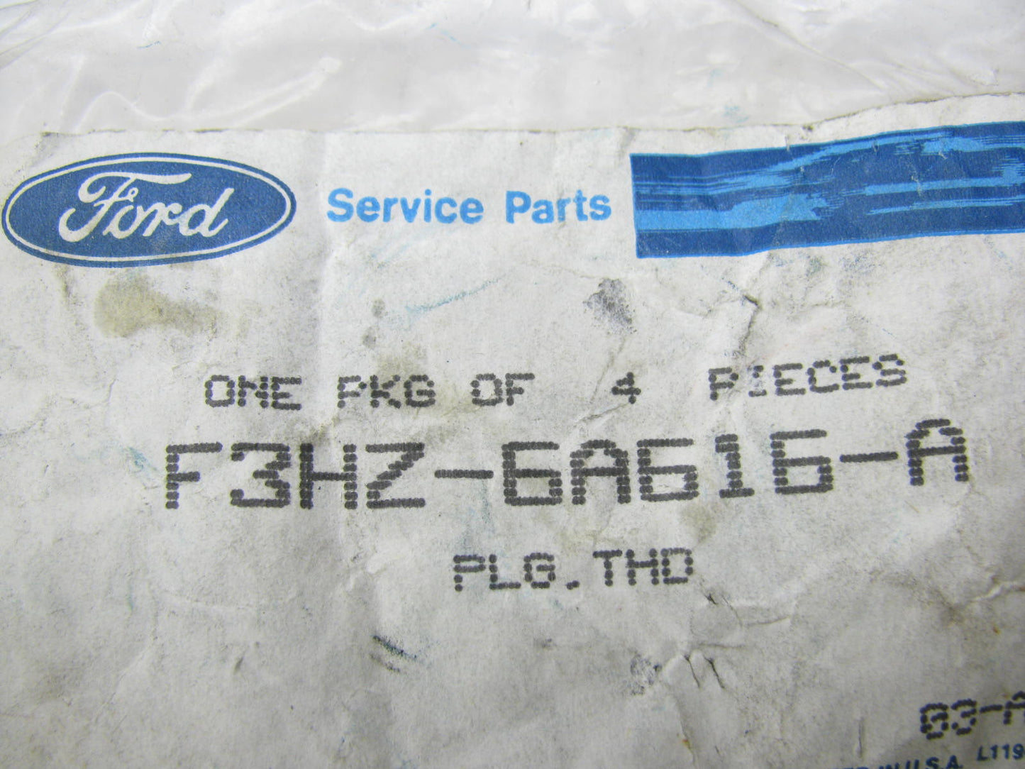 (4) NEW - OEM Ford F3HZ-6A616-A Oil Relief Valve Plug 1994-1997 FD1060 5.9L-L6
