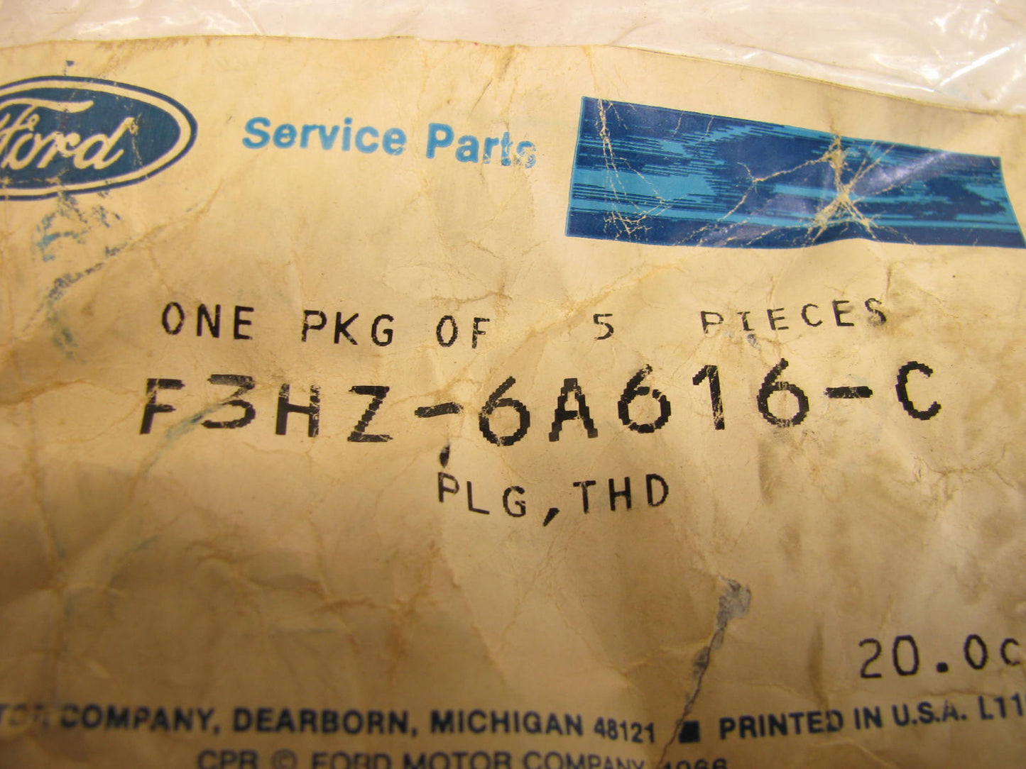 (5) NEW - OEM Ford F3HZ-6A616-C Oil Relief Valve Plug 1993-1998 FD1460 8.3L-L6