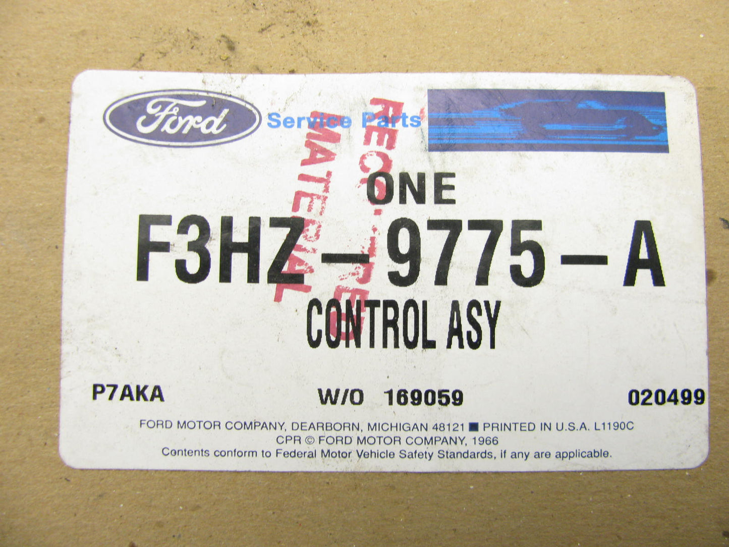 NEW - OEM Ford F3HZ-9775-A Accelerator Throttle Cable 1994-97 CF-CFT600/800