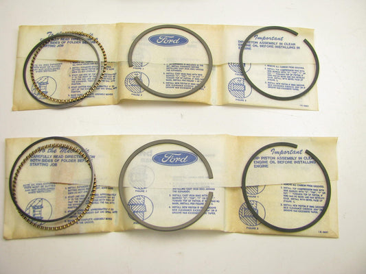 DOES (2) PISTONS - OEM Ford F3LY-6148-A Piston Rings STD 93-94 Mark VIII 4.6L V8