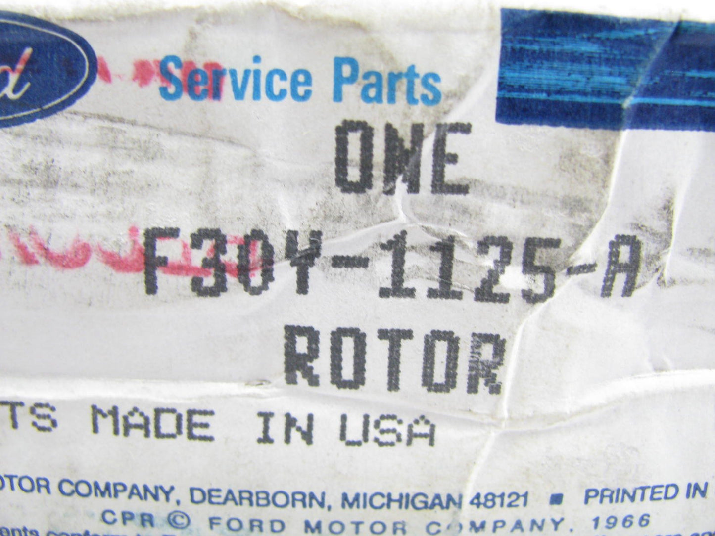 (1) NEW GENUINE OEM Ford F3OY-1125-A FRONT Disc Brake Rotor
