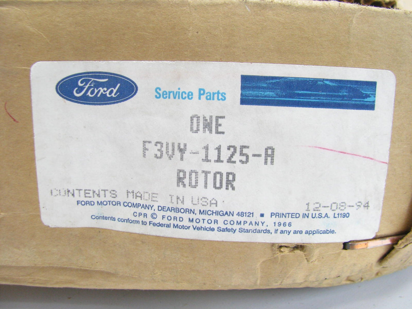 NEW GENUINE OEM Ford F3VY-1125-A Front Disc Brake Rotor