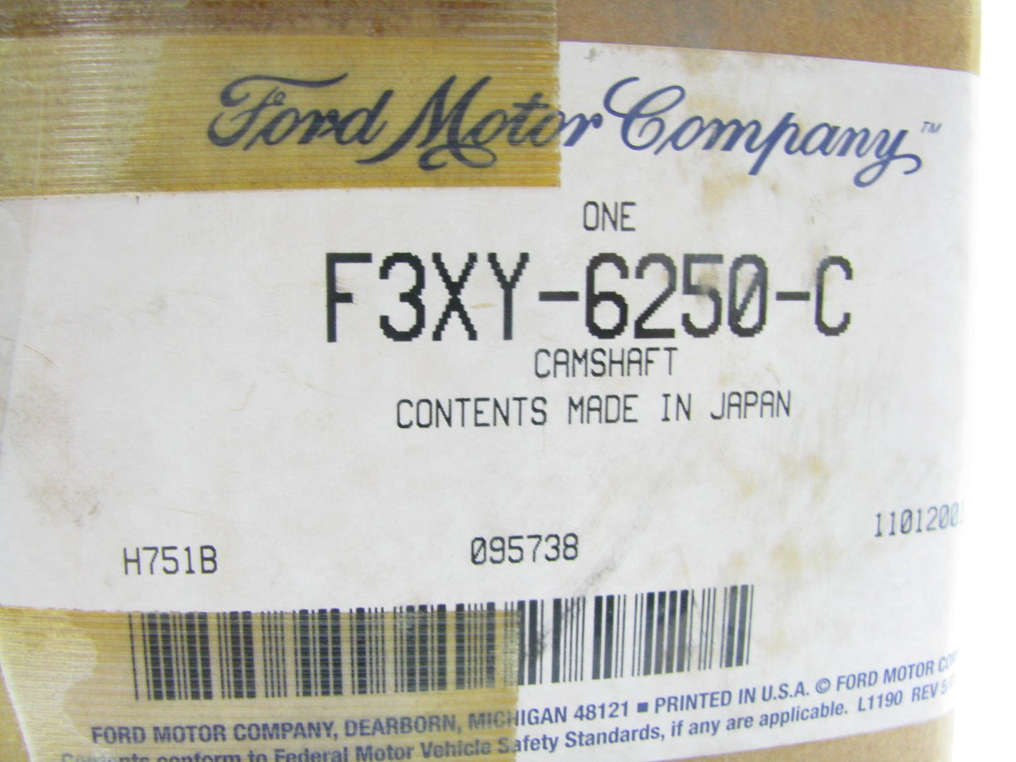 Ford F3XY-6250-C RIGHT Engine Camshaft For 93-95 Villager Quest VG30E 3.0L V6