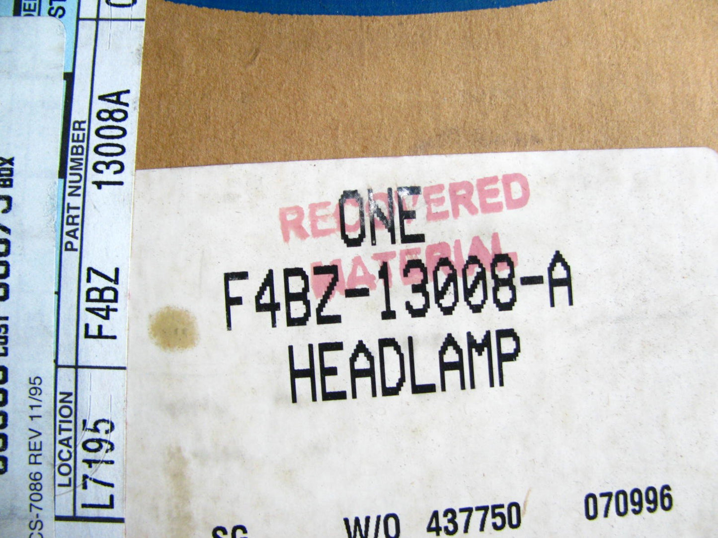 NEW GENUINE OEM Ford F4BZ-13008-A Headlight Headlamp Front Right Passenger Side