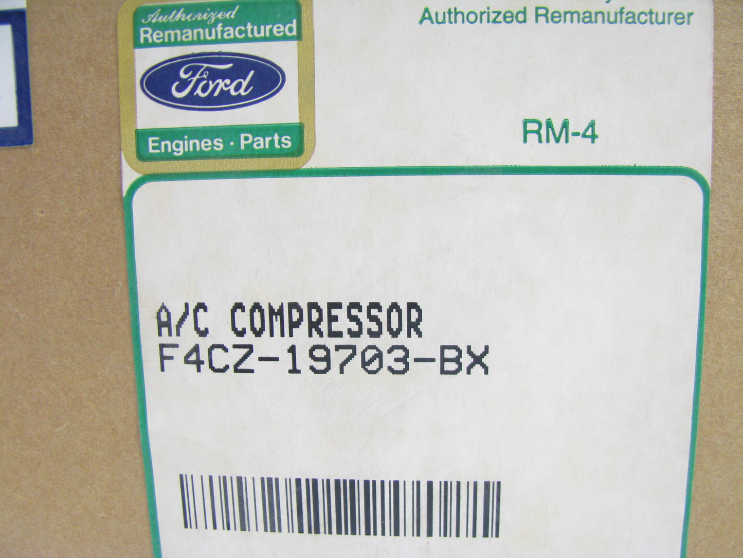 Reman - OEM Ford F4CZ-19703-BX A/C Compressor Assembly W/O Clutch