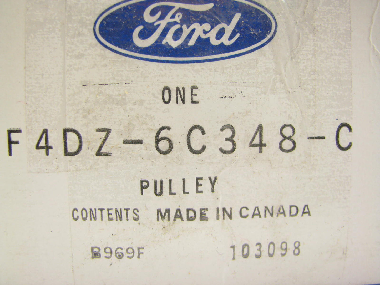 NEW - OEM Ford F4DZ-6C348-C Engine Belt Tensioner Pulley 1993-97 Taurus 3.0L OHV