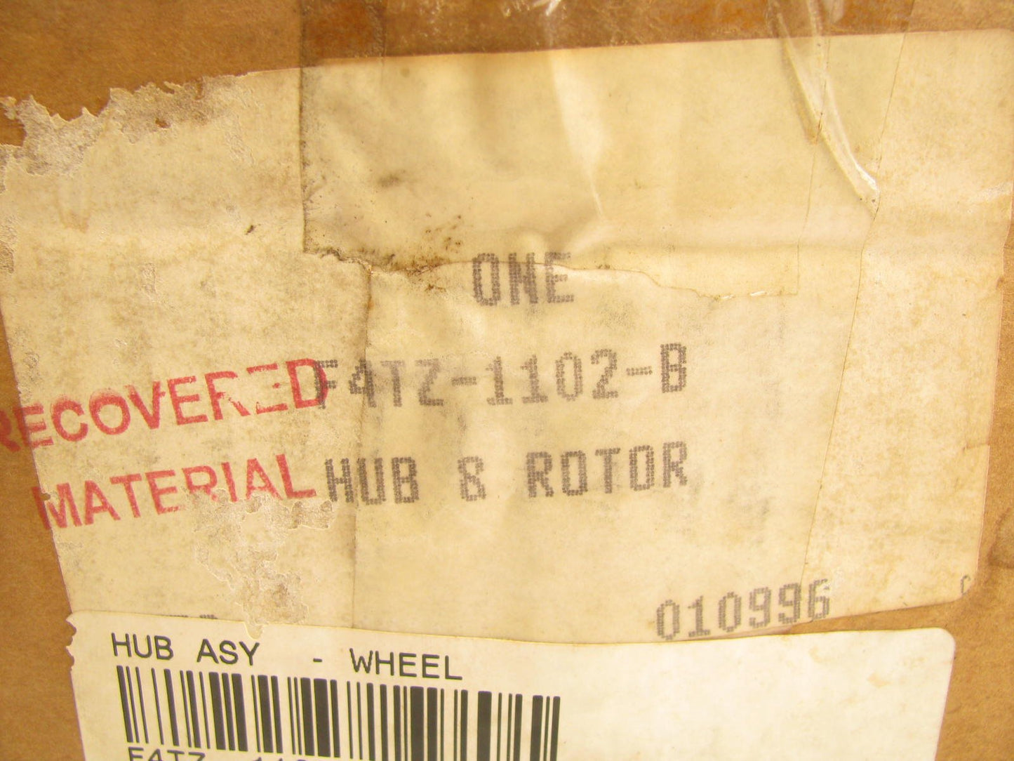 NEW GENUINE OEM Ford F4TZ-1102-B Front Disc Brake Rotor 4WD ONLY - MANUAL HUB