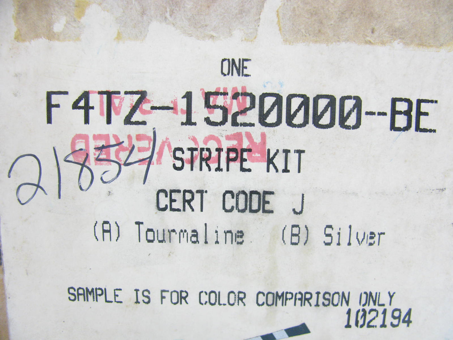 NOS OEM Ford RH Side Stripe Decal Kit F4TZ-152000-BE