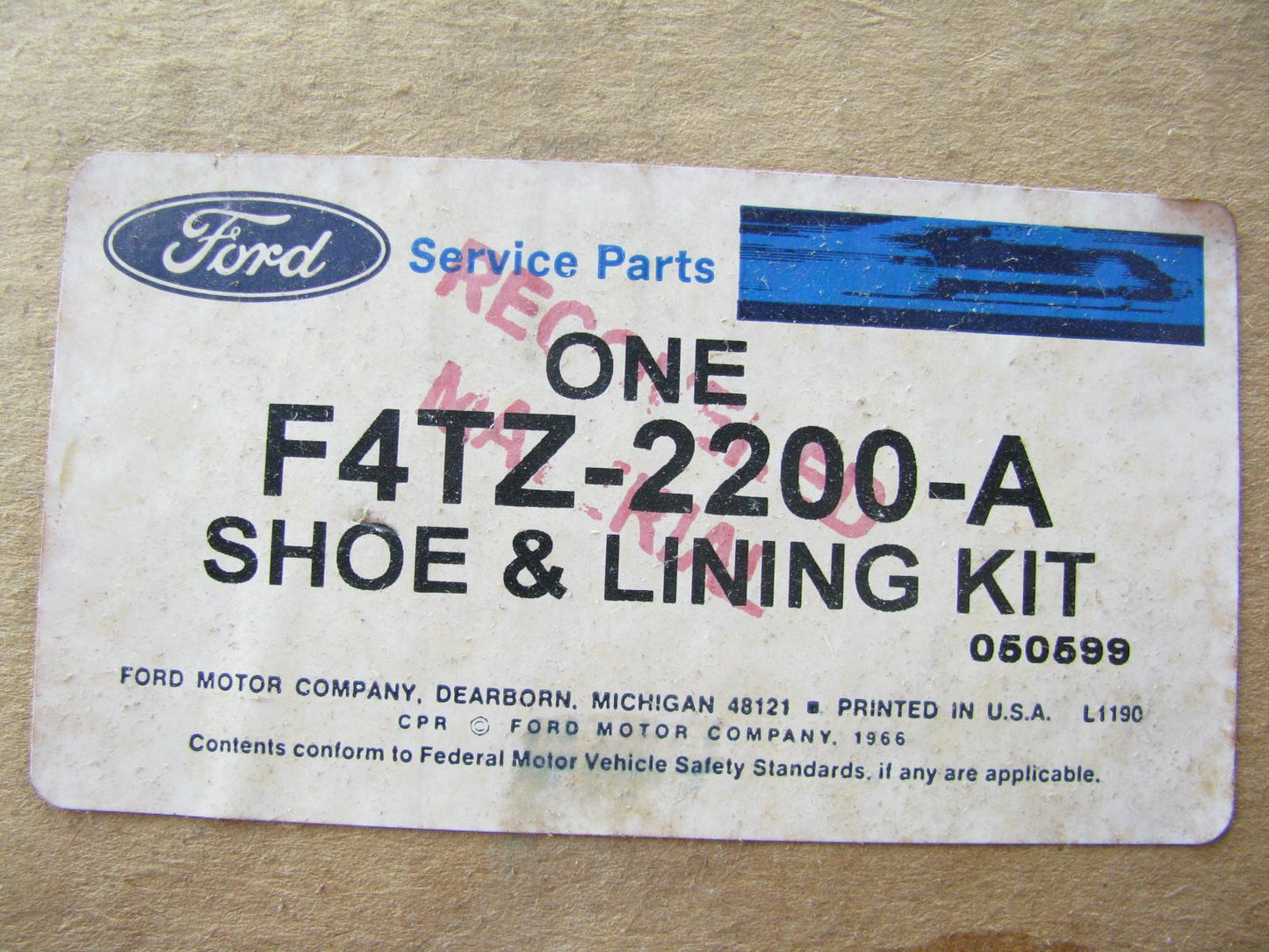 Ford F4TZ-2200-A Rear Brake Shoes - 1994-1997 Ford F-350 (12-1/8 X 3-1/2'')
