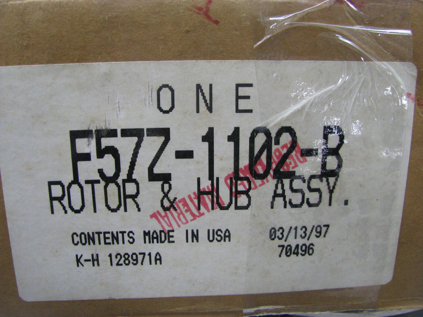 NEW GENUINE OEM Ford F57Z-1102-B Front Disc Brake Rotor (RWD ONLY, 4-Wheel ABS)