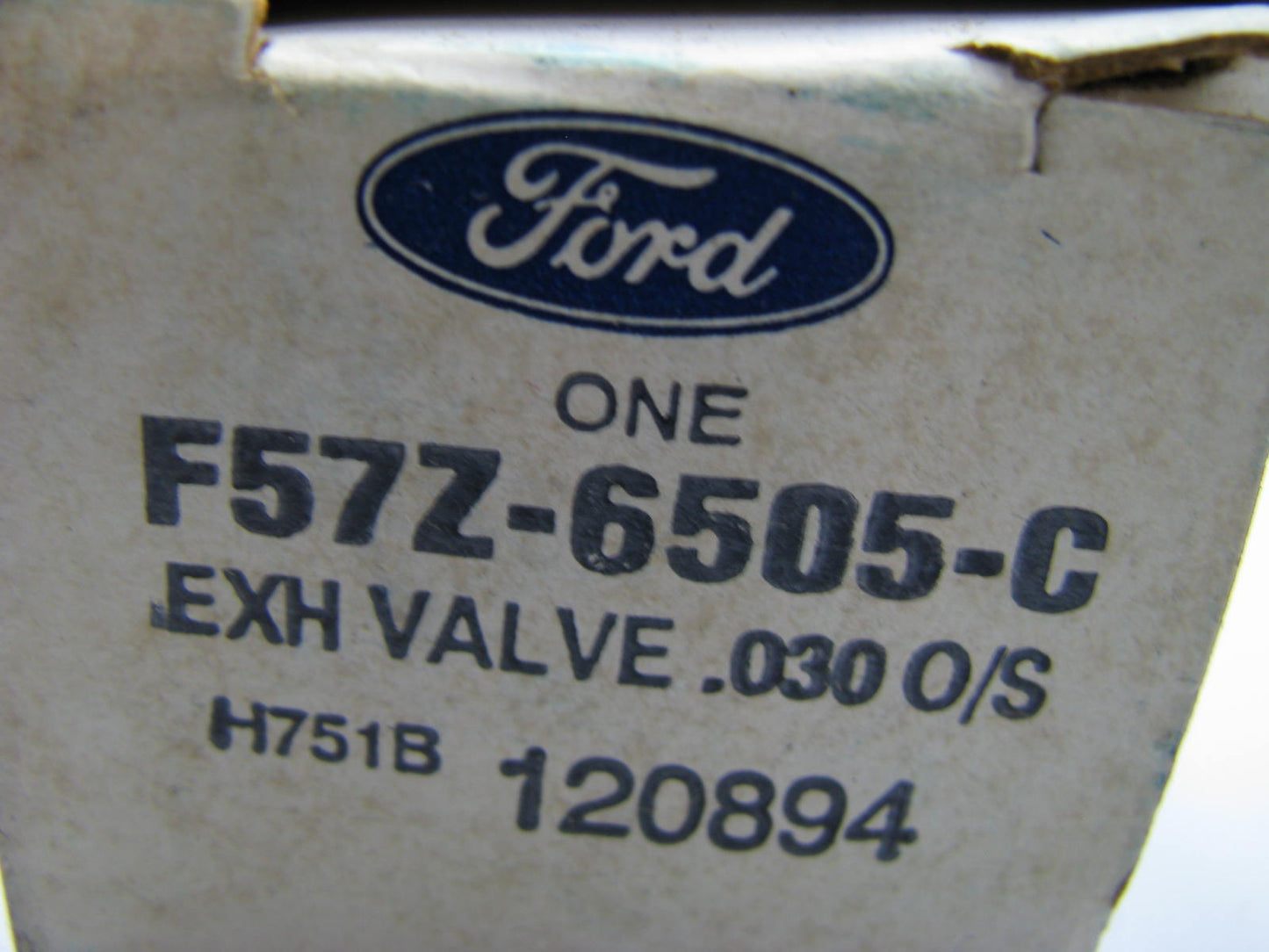 (4) NEW - OEM Ford F57Z-6505-C Exhaust Valve .030'' O/S 1994-01 2.3L 2.5L-L4