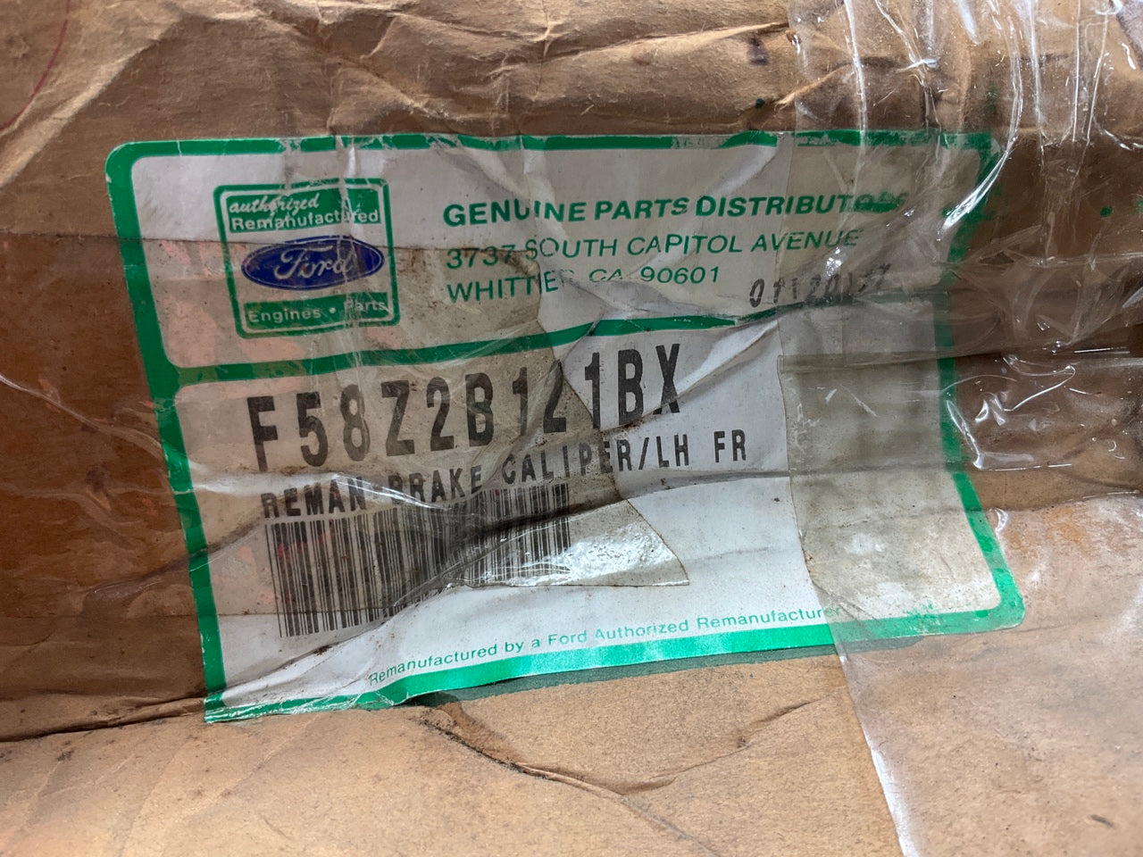 REMAN. OEM Ford F58Z-2B121-BX Front Left Drivers Side Brake Caliper