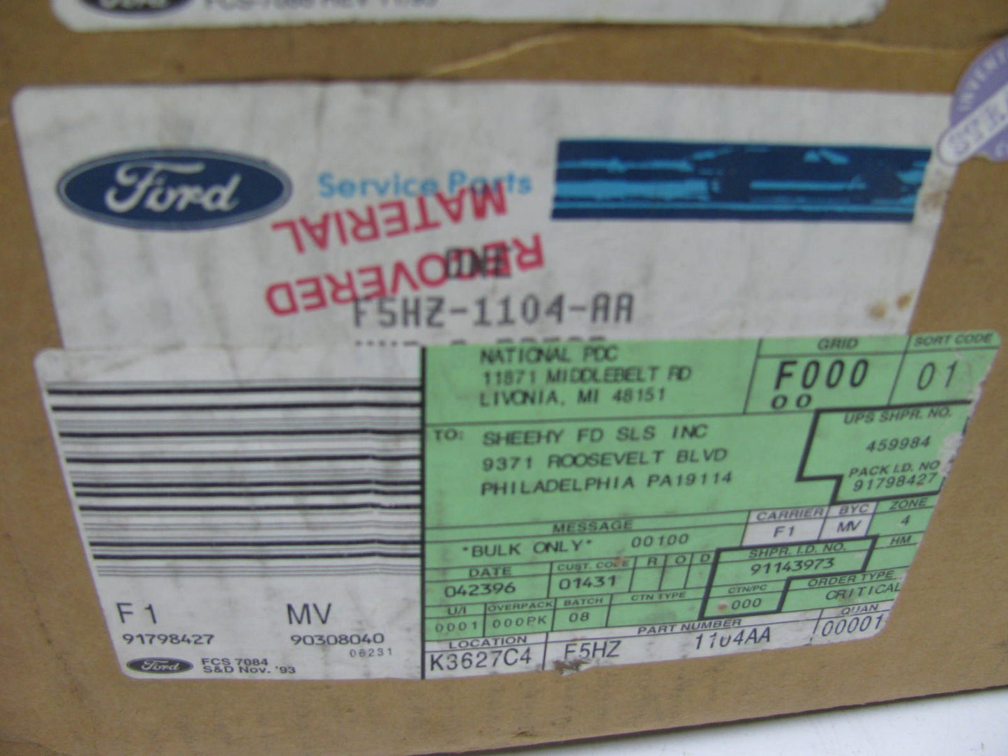 OEM Ford 8-Lug Front Hub Assy. F5HZ1104AA - Dayton 15482 - 15685