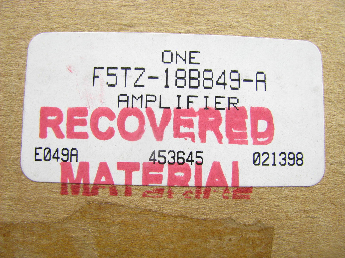 NOS OEM Ford F5TZ-18B849-A Radio Amplifier F57F-18C808-AA