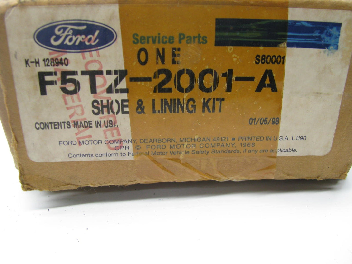 NEW GENUINE OEM Ford F5TZ-2001-A Front Disc Brake Pads