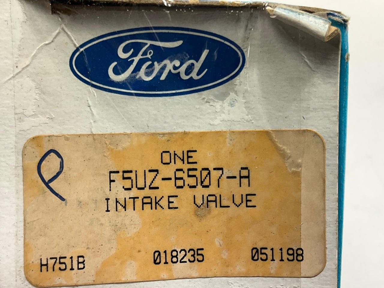 NEW - OEM Ford F5UZ-6507-A Engine Intake Valve 1995-1996 300-L6 Bi-Fuel LPG