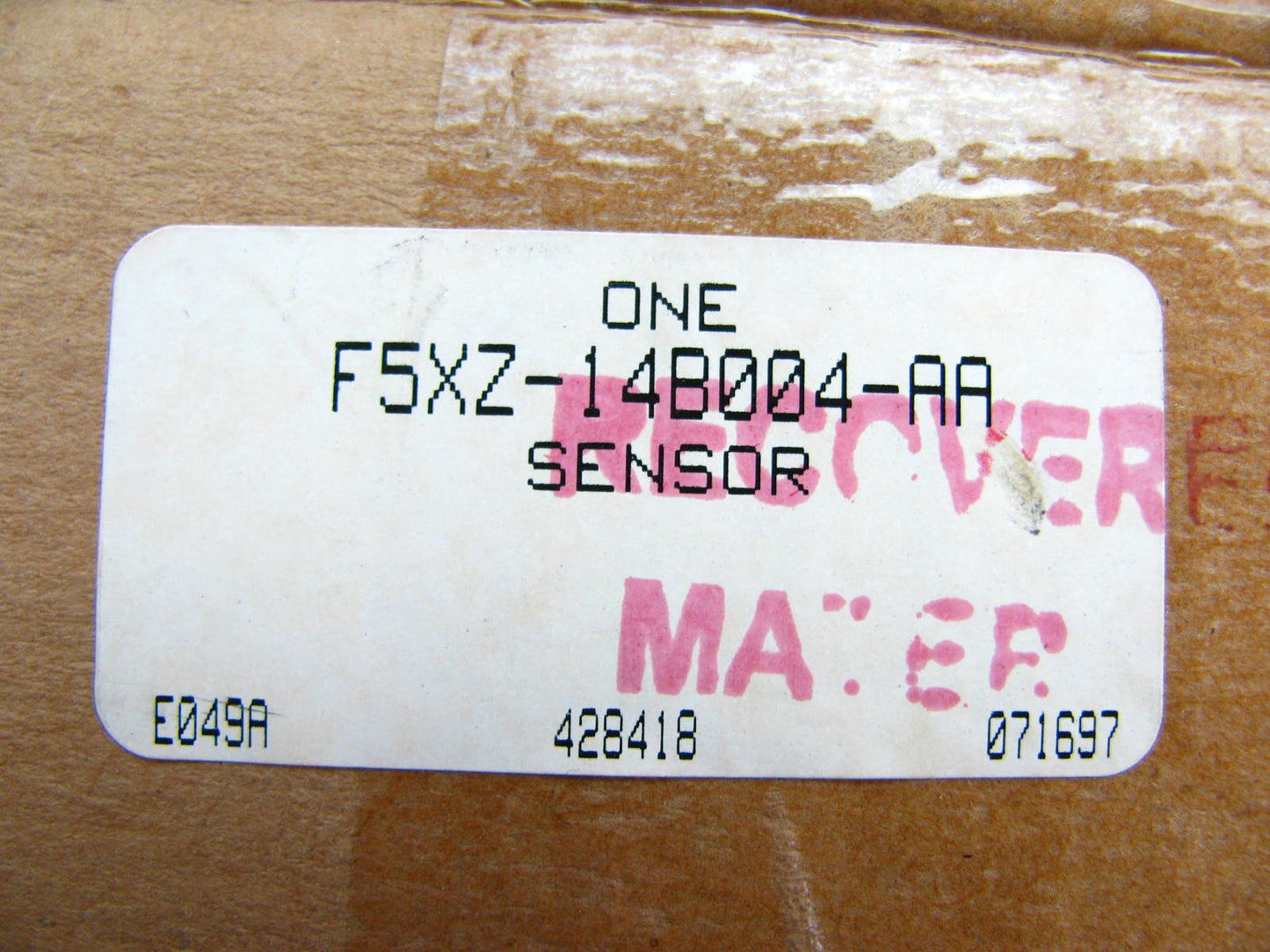 Ford F5XZ-14B004-AA FRONT RIGHT SRS Crash Sensor For 1994-95 Villager, Quest