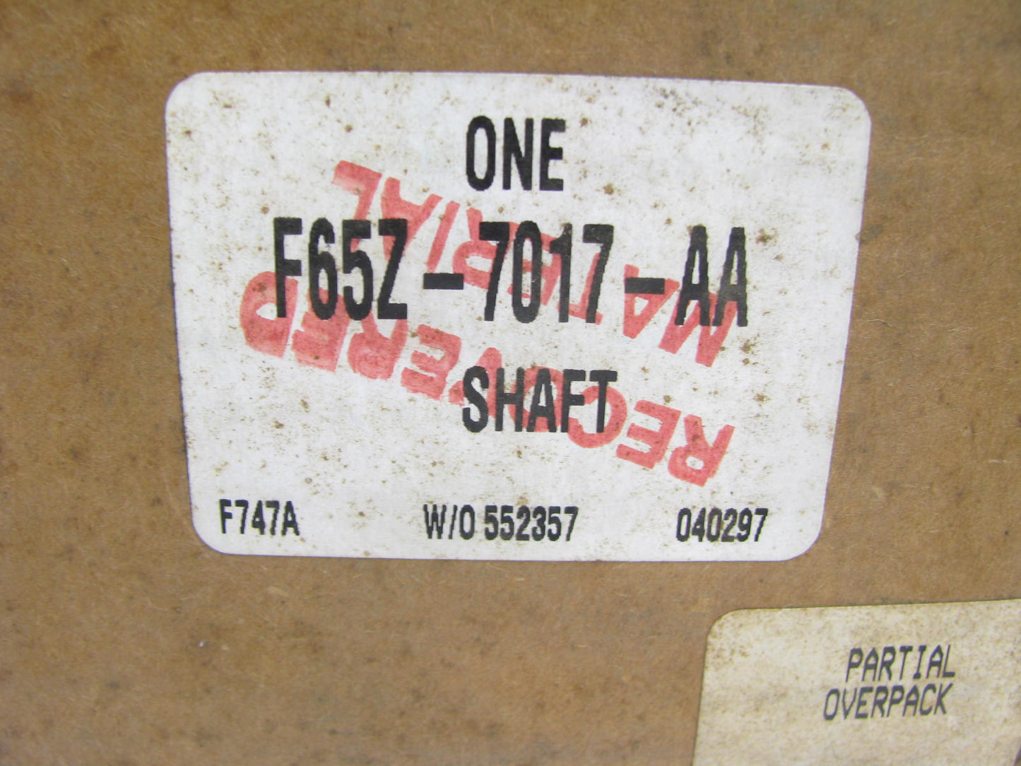 NEW - OEM Ford F65Z-7017-AA Manual Transmission Input Shaft 1996-2008 M5R2