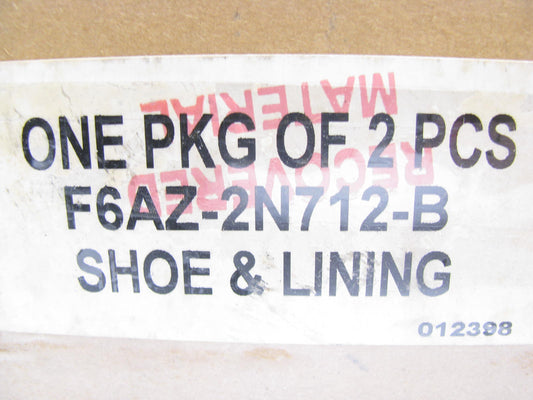 (2) Genuine OEM Ford PARKING Brake Shoes # F6AZ-2N712-B (PAIR AS SHOWN)